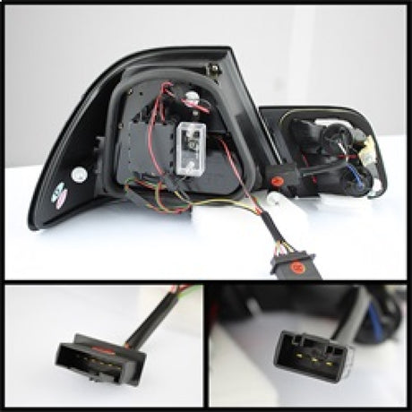 Barre lumineuse LED Spyder pour BMW E46 00-03 2 portes Coupé, feux arrière noirs ALT-YD-BE4600-LBLED-BK