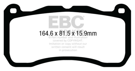 Plaquettes de frein avant EBC 13-14 Ford Mustang GT500 Bluestuff