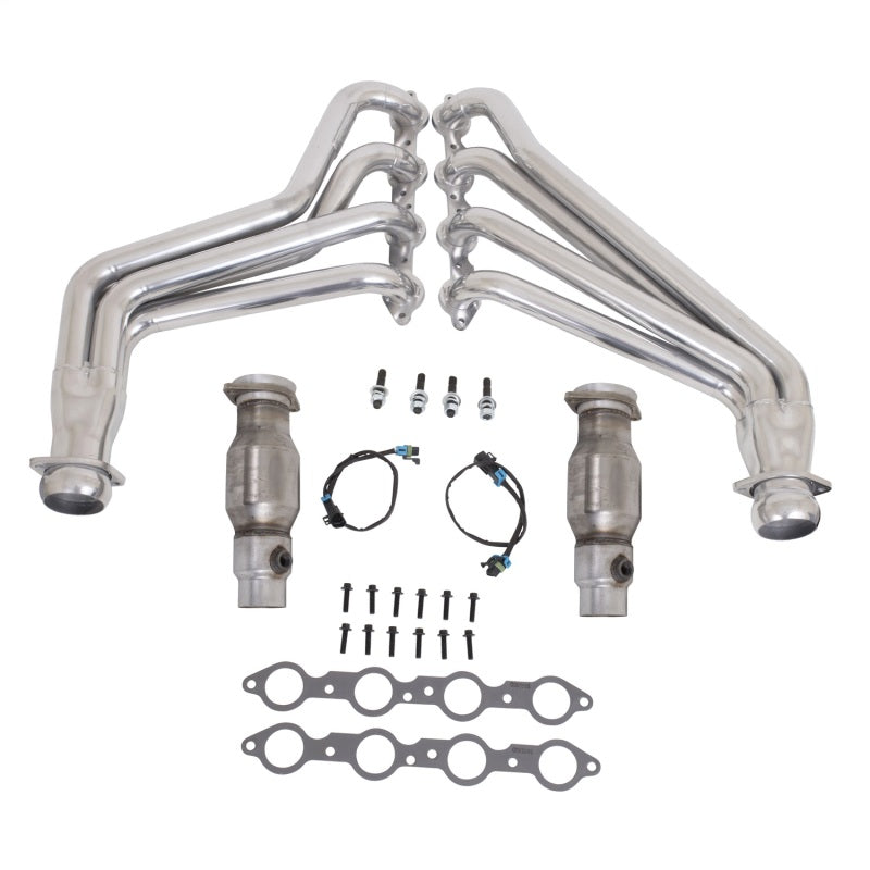 Collecteurs d'échappement à tube long BBK 10-15 Camaro LS3 L99 avec convertisseurs - 1-3/4 en céramique argentée