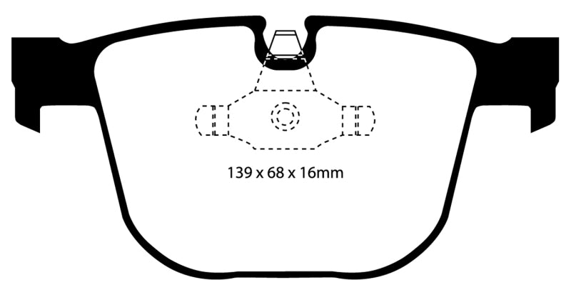 Plaquettes de frein arrière EBC 08-10 BMW M3 4.0 (E90) Bluestuff