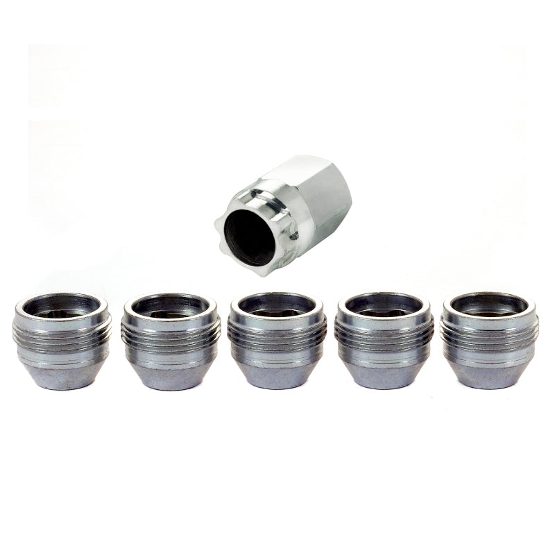 Jeu d'écrous de blocage de roue McGard - 5 pk. (sous le capuchon de moyeu / siège conique) M14X.5 / 22 mm Hex / 0,893 po L. - Argent
