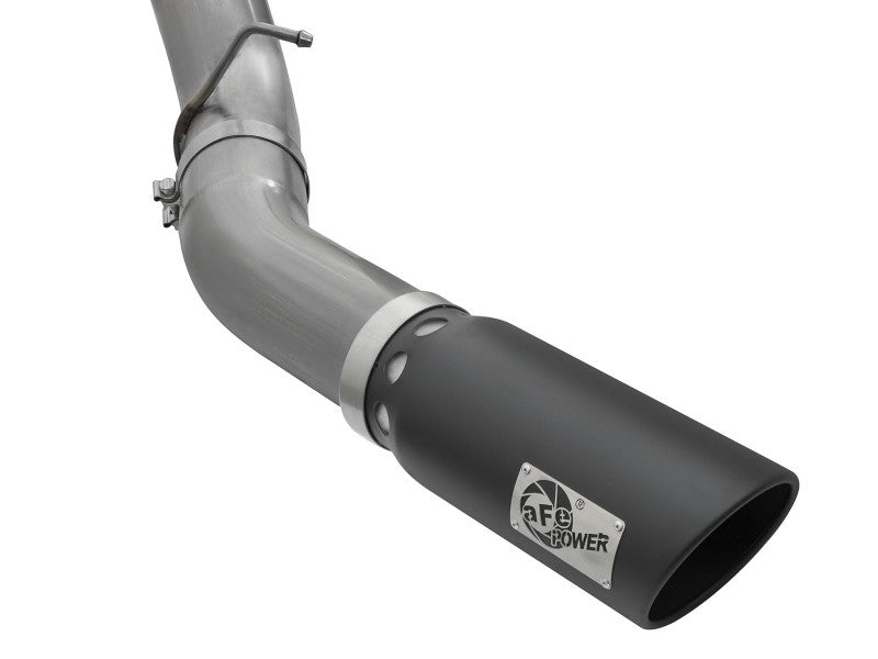 aFe LARGE Bore HD 5in Exhausts DPF-Back SS w/ Black Tips 16-17 GM Diesel Truck V8-6.6L (td) LML/L5P