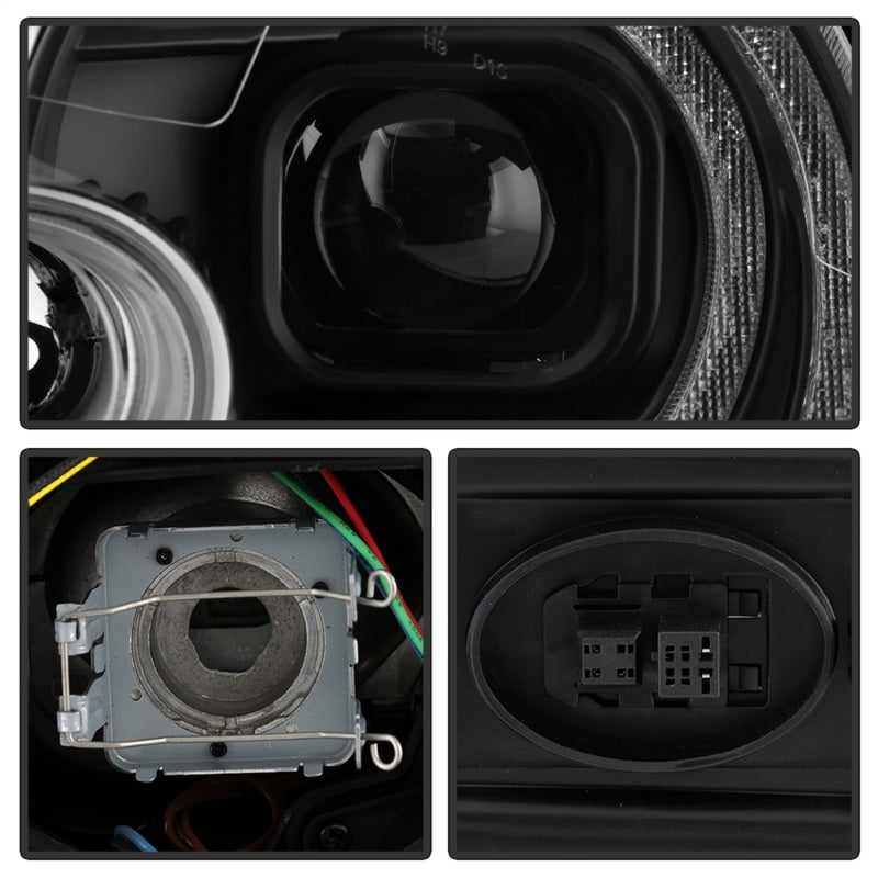 Phares de projecteur Spyder Mini Cooper 07-12 V2 Xénon/HID uniquement - Noir PRO-YD-MC07V2HIDSI-SBLB-BK