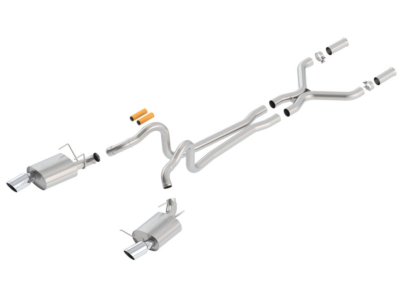 Échappement Catback ATAK à sortie arrière simple pour Mustang GT/Boss 302 5.0L V8 RWD Borla 13-14