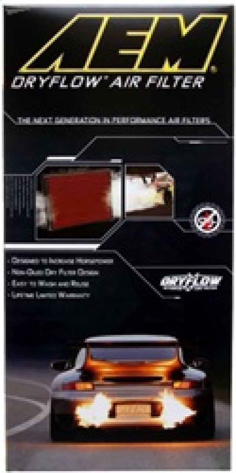 Filtre à air DryFlow AEM 05-09 VW Passat / 06-08 VW GTI