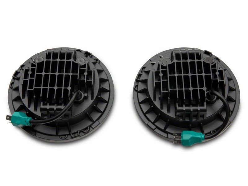 Phares à DEL Raxiom 07-18 Jeep Wrangler JK 7 pouces - Boîtier chromé (lentille transparente)