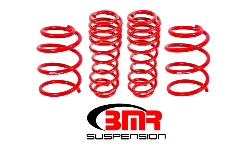 Ressorts d'abaissement BMR 05-14 S197 Mustang GT Handling Version (jeu de 4) - Rouge