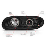 Phares de projecteur ANZO 1998-2002 Chevrolet Camaro avec halo noir