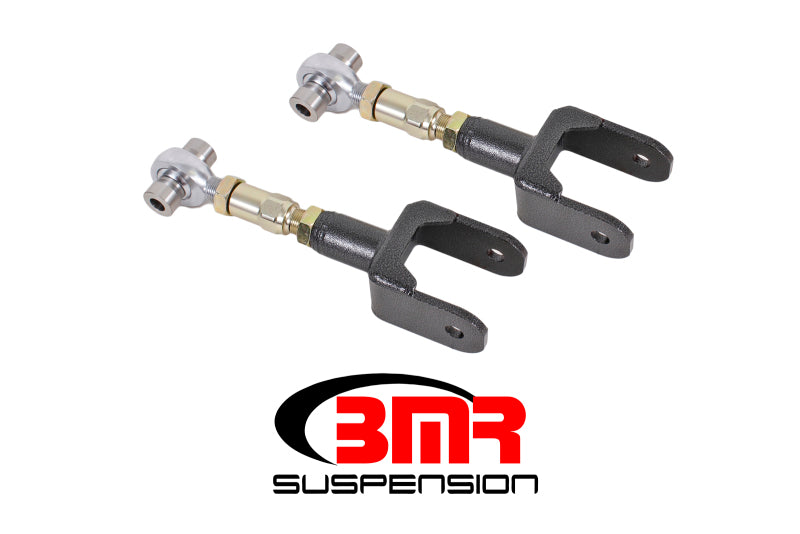 Bras de suspension supérieurs BMR 79-04 Fox Mustang, embouts de tige réglables sur véhicule - Noir martelé