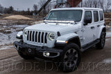Kit de barre lumineuse LED pour capot Jeep JL Wrangler/Gladiator SS50 18-21 de Diode Dynamics - Combo ambre