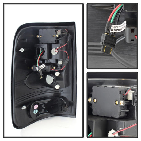 Feux arrière à LED Spyder Ford F150 côté 04-08 (ne convient pas aux modèles Heritage et SVT) Blk Smke ALT-YD-FF15004-LED-BSM