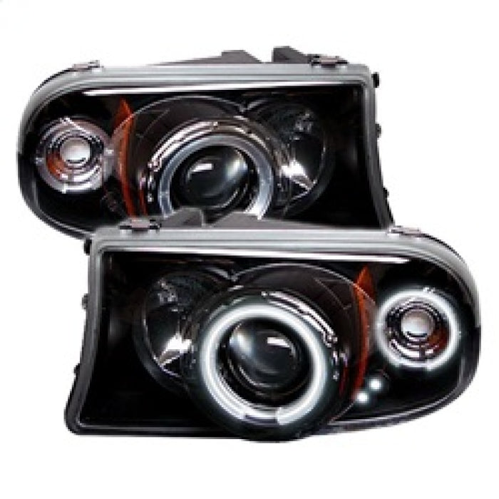 Phares de projecteur Spyder Dodge Dakota 97-04 1 pièce CCFL Halo LED Blk PRO-YD-DDAK97-CCFL-BK