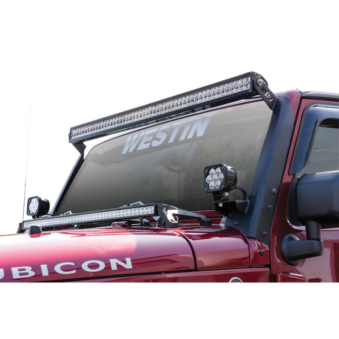 Support d'éclairage LED pour pilier Jeep Wrangler Snyper 07-17 Westin/Snyper - Noir texturé