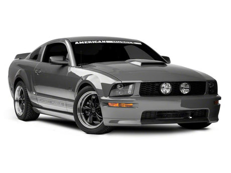 Phares de projecteur à LED Raxiom 05-09 Ford Mustang à l'exclusion de la GT500 - Boîtier noir (lentille transparente)