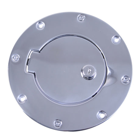 Porte de bouchon de réservoir verrouillable en acier inoxydable pour Jeep Wrangler TJ 97-06 Rugged Ridge