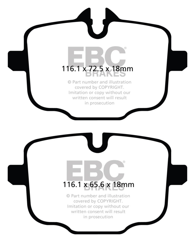 EBC 2021+ BMW M3/M4 3.0TT (G80/G82/G83 w/Cast Iron Rotors) Redstuff Rear Brake Pads