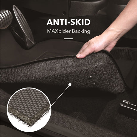 Tapis de sol 3D MAXpider pour Honda Civic Coupé Classic 2006-2011, 2e rangée - Noir