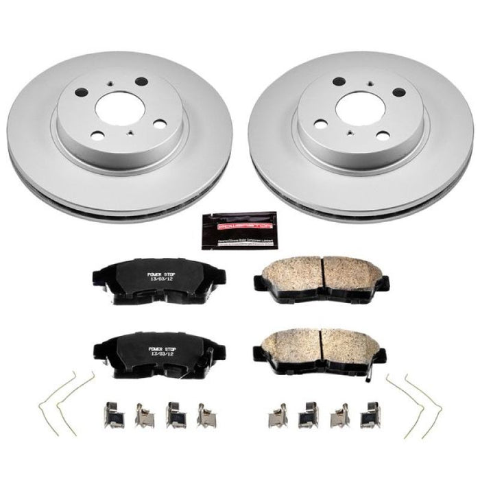 Kit de freins avant Power Stop 93-97 Geo Prizm Z17 Evolution Geomet avec revêtement