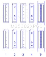 King Subaru EJ20/EJ22/EJ25 Including Turbo pMaxKote Performance Main Bearing Set - Size STDX
