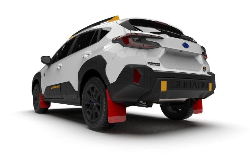 Rally Armor - Subaru Crosstrek 2024 (Wilderness uniquement) Garde-boue UR rouge avec logo noir - Aucun perçage requis