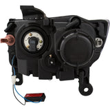 Phares de projecteur ANZO 2014-2015 Jeep Grand Cherokee avec design de style planche chromé