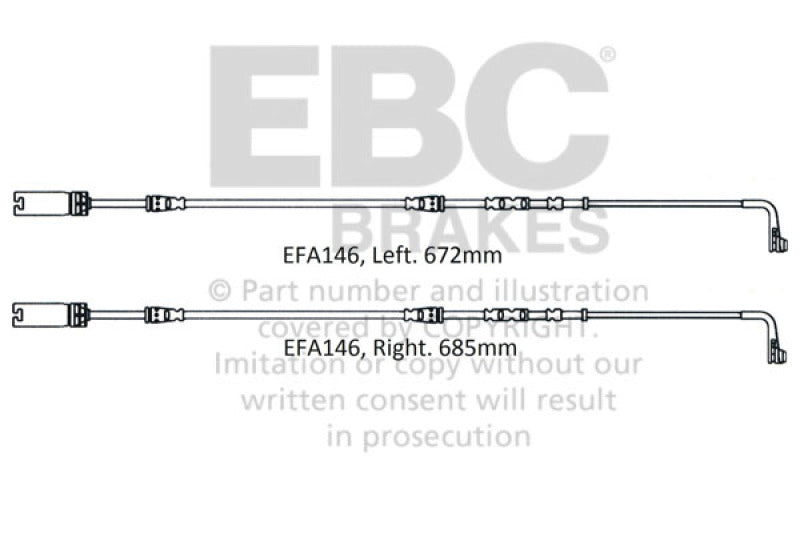 Câbles d'usure avant EBC 2008-2010 BMW M3 4.0L (E90)