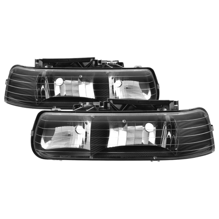 Phares Xtune Chevy TahOE 00-06 en cristal ambré noir HD-JH-CSIL99-BK