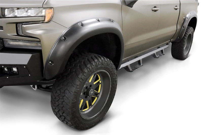 Lund 19-21 Chevrolet Silverado 1500 / 2022 Silverado LTD RX-Style Smooth Fender Flares - Blk (4 Pc.)