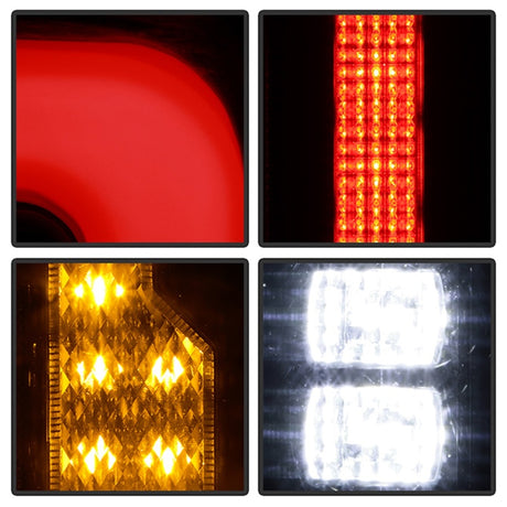 Feux arrière à LED Spyder 21-23 Ford Bronco (modèle LED d'usine uniquement) - Noir (ALT-YD-FB21LED-LED-BK)