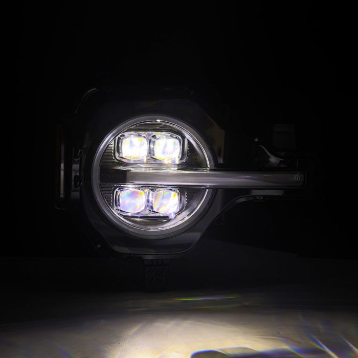 Phares de projecteur à LED AlphaRex 21-23 Ford Bronco NOVA Noir