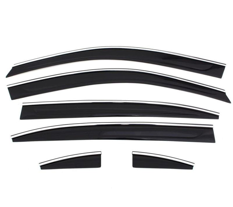 Déflecteurs à profil bas AVS 10-17 Cadillac SRX Ventvisor 6 pièces - Fumé avec garniture chromée