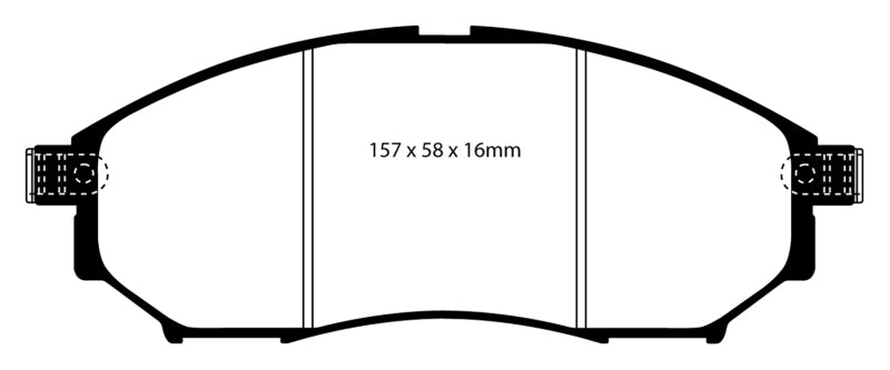 Plaquettes de frein avant EBC 06-09 Infiniti FX35 3.5 Greenstuff