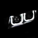 Phares de projecteur ANZO 2014-2015 Chevrolet Camaro avec barre en U noire