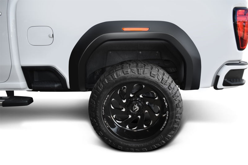 Bushwacker 20-21 GMC Sierra 2500HD Élargisseurs d'aile avant de style Extend-A-Fender 4 pièces - Noir