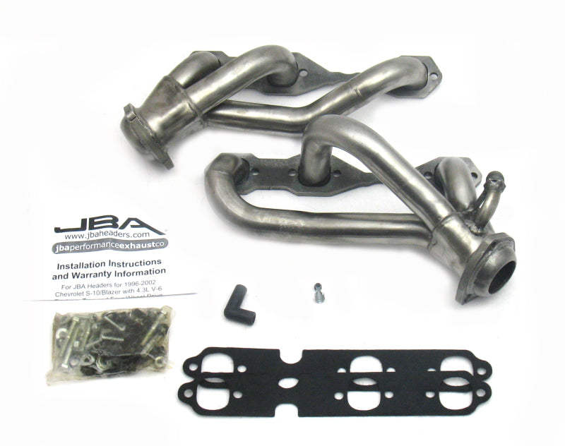 JBA 96-01 GM S Truck 4,3 L V6 sans injection d'air 1-1/2 po primaire brut 409SS Cat4Ward