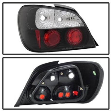 Feux arrière Spyder Subaru Impreza WRX/Sti 02-03 4 portes (ne convient pas aux breaks) de style européen, noirs ALT-YD-SI01-BK