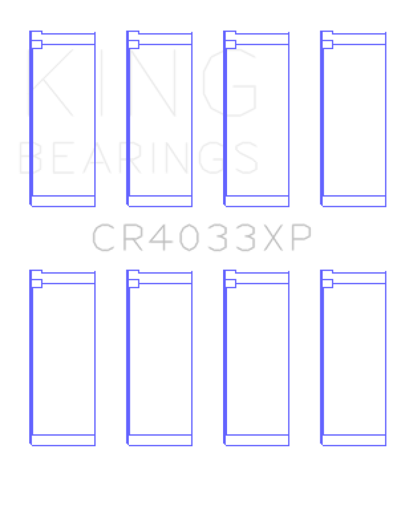 King Engine Bearings Honda F20C/F22C/97-01 H22A4 Rod Bearing Set - Size +0.25mm