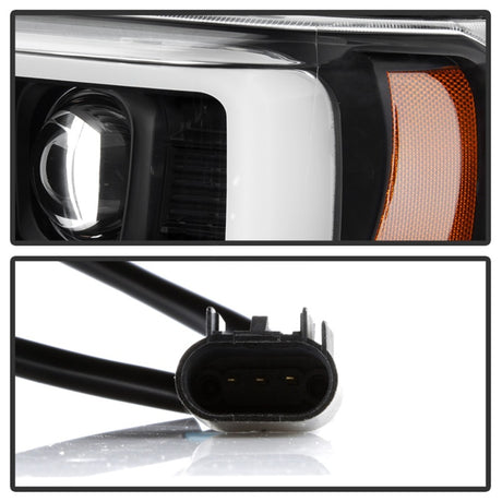 Phares à DEL haute puissance Spyder Ford F-250/350/450 08-10 V2 - Interrupteur arrière - Noir PRO-YD-FS08PL-SBLB-BK