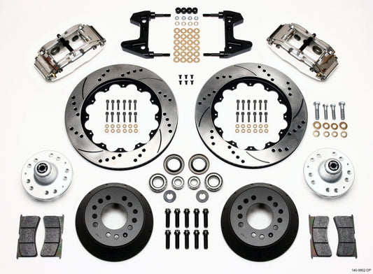 Wilwood Narrow Superlite 6R Front Hub Kit 14.00in Drill Pol 74-80 Pinto/Mustang II Disc Spindle only