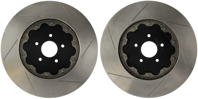 Paire de rotors avant à fentes et revêtement zinc AeroRotor pour Infiniti G37 08-13 de StopTech