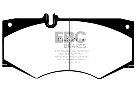 Plaquettes de frein avant EBC 02-08 Mercedes-Benz G500 5.0 Yellowstuff