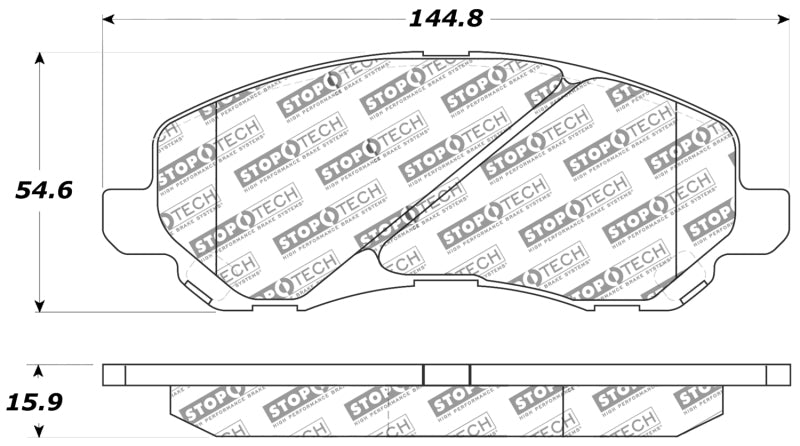 Plaquettes de frein avant StopTech Performance pour Jeep Compass/Patriot 07-10 et Mitsubishi Eclipse 01-09