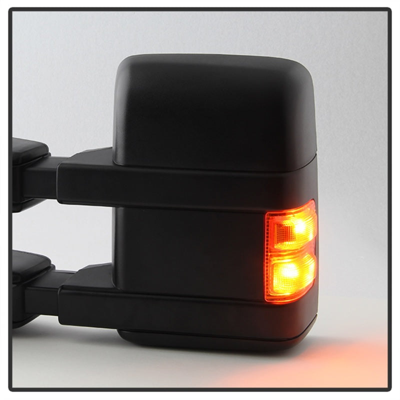 xTune Ford Superduty 08-15 L&R Extendable Power Heated Adjust Mirror Amber MIR-FDSD08S-PW-AM-SET