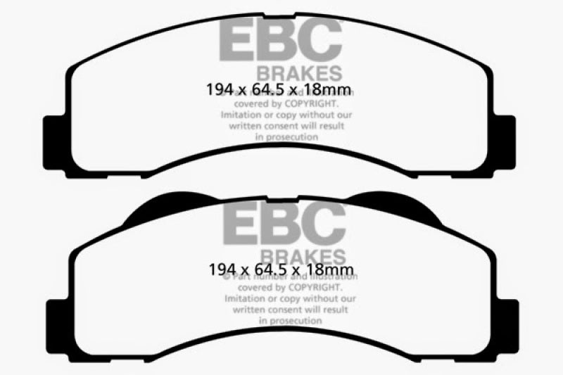 EBC 15+ Ford Expedition 3.5 Twin Turbo 2WD Yellowstuff Front Brake Pads