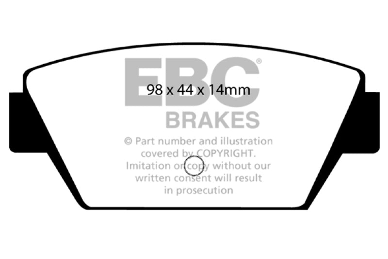 Plaquettes de frein arrière EBC 93-94 Eagle Talon 1.8 Ultimax2