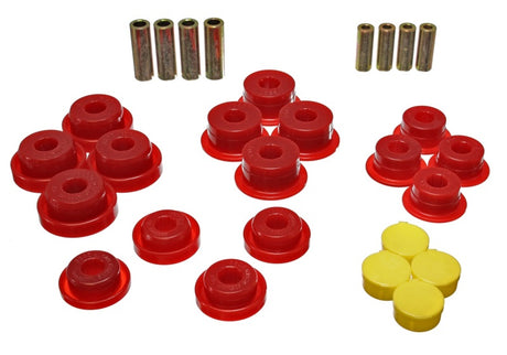 Bagues de bras de suspension avant rouges pour Jeep Wrangler TJ/YJ 97-06 Energy Suspension (doit réutiliser la bague extérieure OEM)