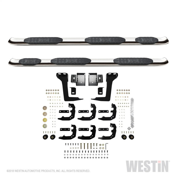 Westin 19-20 Ram 1500 Quad Cab avec lit de 6,5 pieds PRO TRAXX 5 W2W Barres de marchepied ovales Nerf - Acier inoxydable