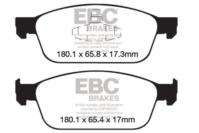 Plaquettes de frein avant EBC 12+ Ford Focus 2.0 Turbo ST Yellowstuff