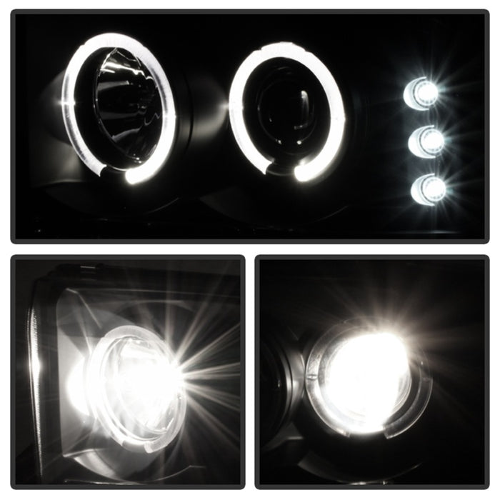 Projecteur Spyder Ford F250 Super Duty 99-04 Version 2 LED Halo LED Blk Smke PRO-YD-FF25099-1P-G2-BSM