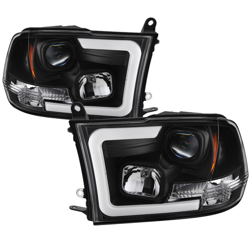 Phares Spyder 09-16 Dodge Ram 1500 Version 2 Barre lumineuse DRL Noir PRO-YD-DR09V2-LBDRL-BK